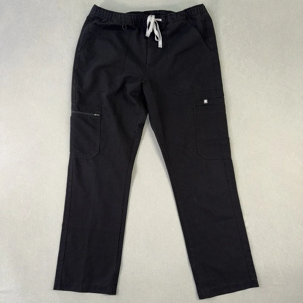 Men's FIGS Cairo Cargo Healthcare Nurse Scrub Pants Black Size L